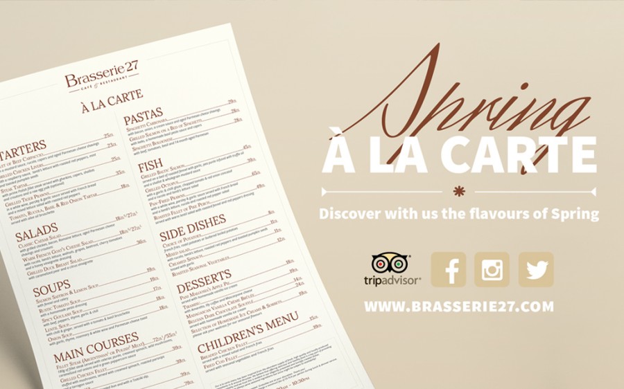 Our new spring á la carte menu is being launched!